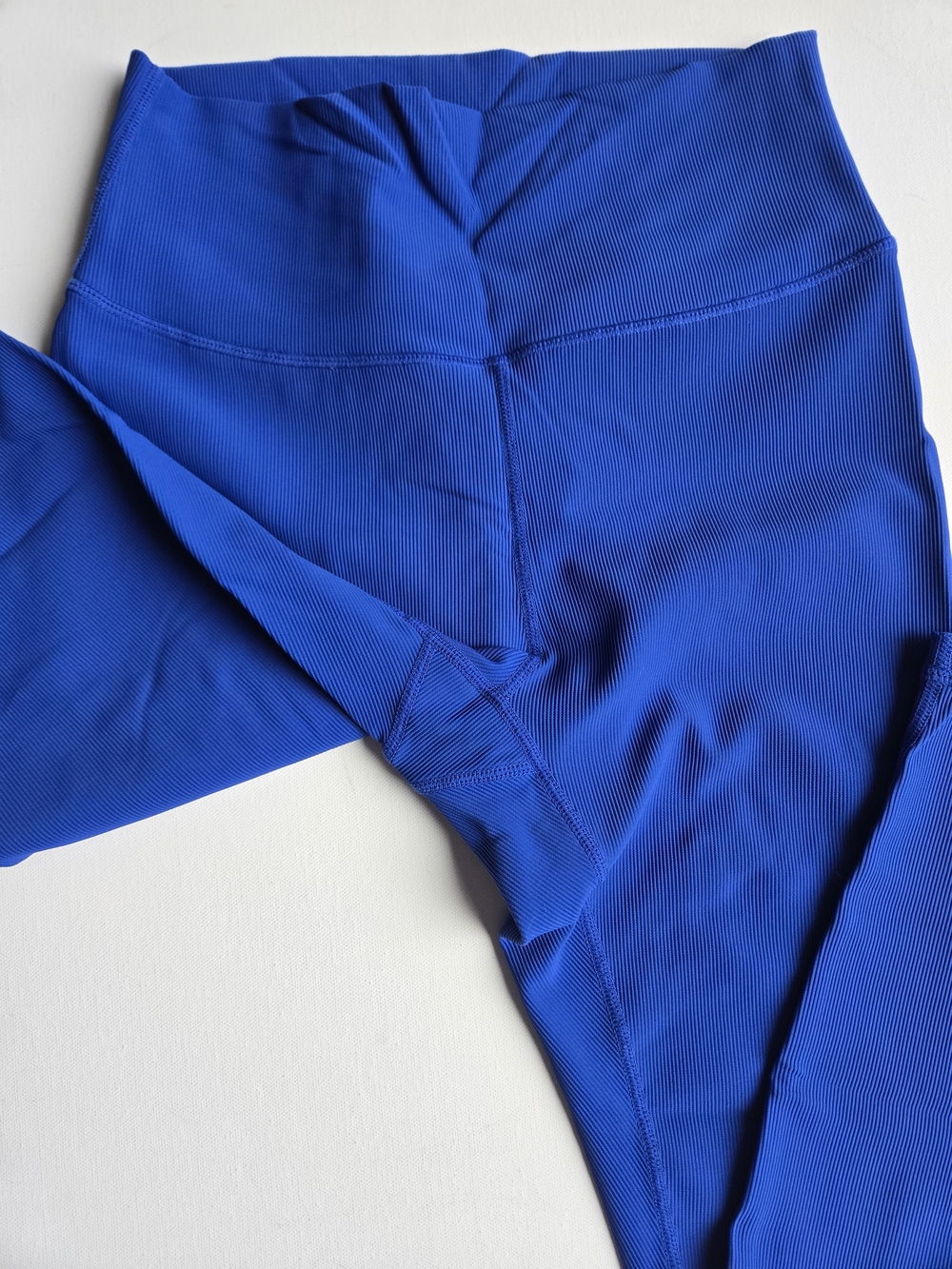 NWOT- Wilo The Label High-Waist Ribbed Leggings in Electric Blue Women's Size M - Picture 5 of 9